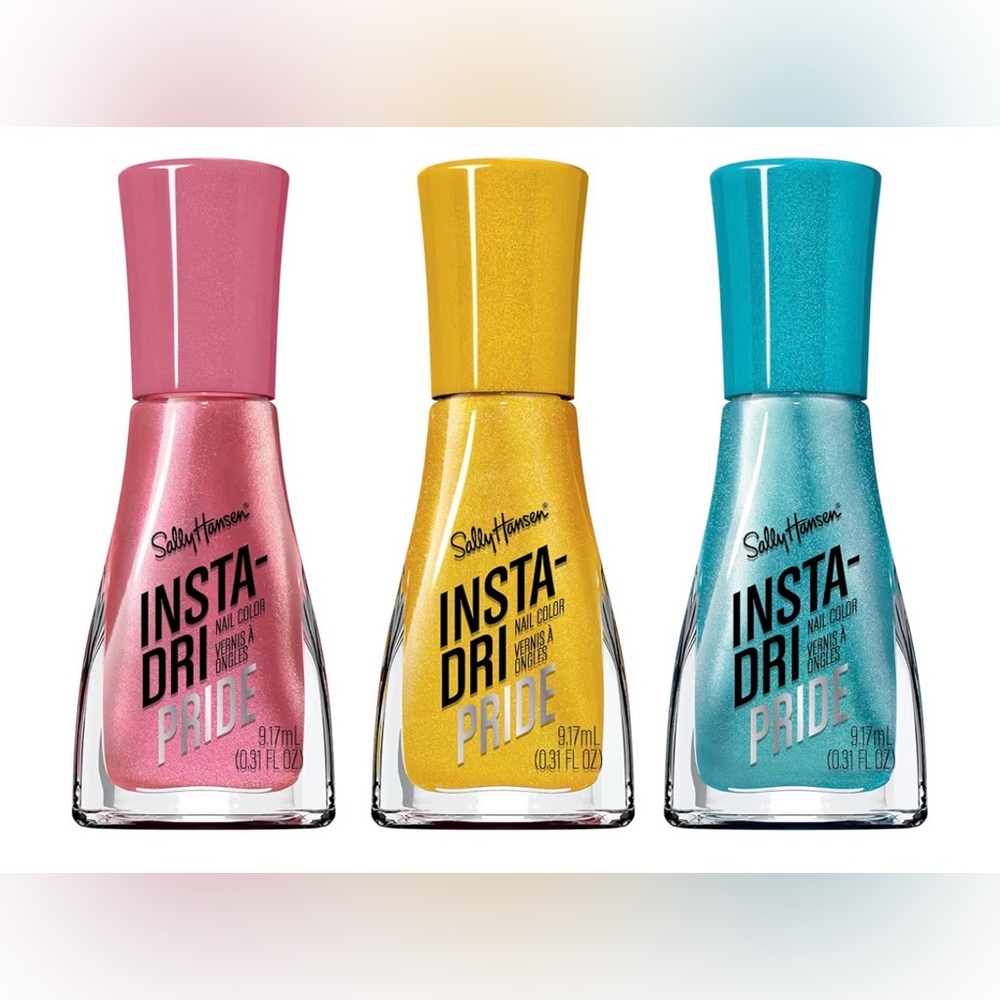 Sally Hansen Insta-Dri Pride Nail Polish Set | 3-Pack Shimmer Colors